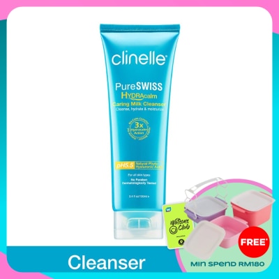 CLINELLE Pure Swiss Hydra Calm Caring Milk Cleanser 100ml