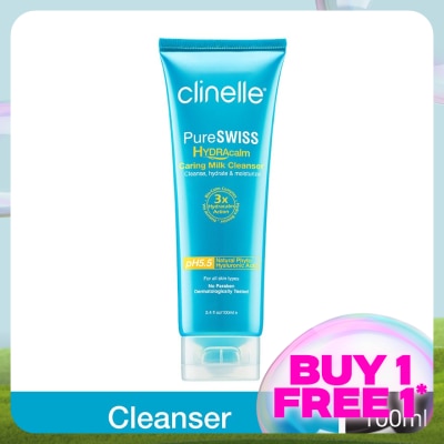 CLINELLE Pure Swiss Hydra Calm Caring Milk Cleanser 100ml