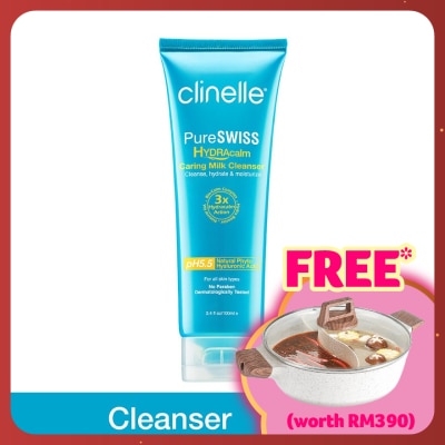 CLINELLE Pure Swiss Hydra Calm Caring Milk Cleanser 100ml