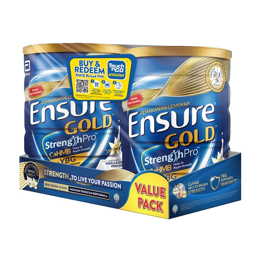 Gold Vanilla 800g X 2 Value Pack FOC RM10 TNG (Complete & Balanced Nutrition)