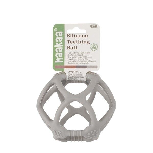 Silicone Teething Ball - Suva Grey