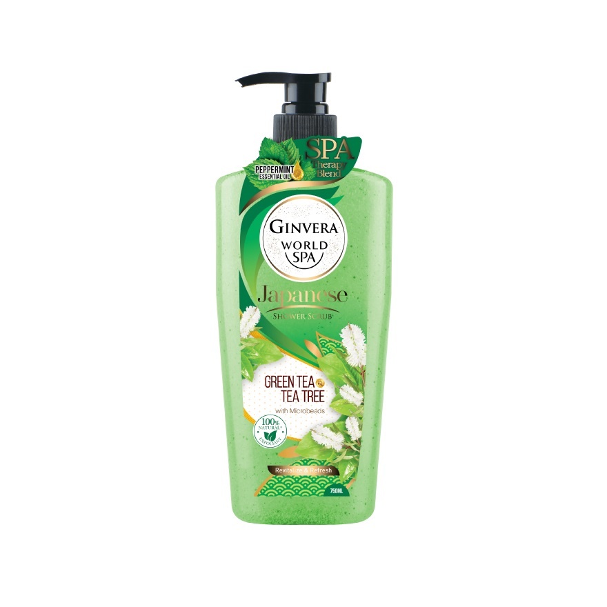 Real Spa Green Tea Shower Scrub 750g image