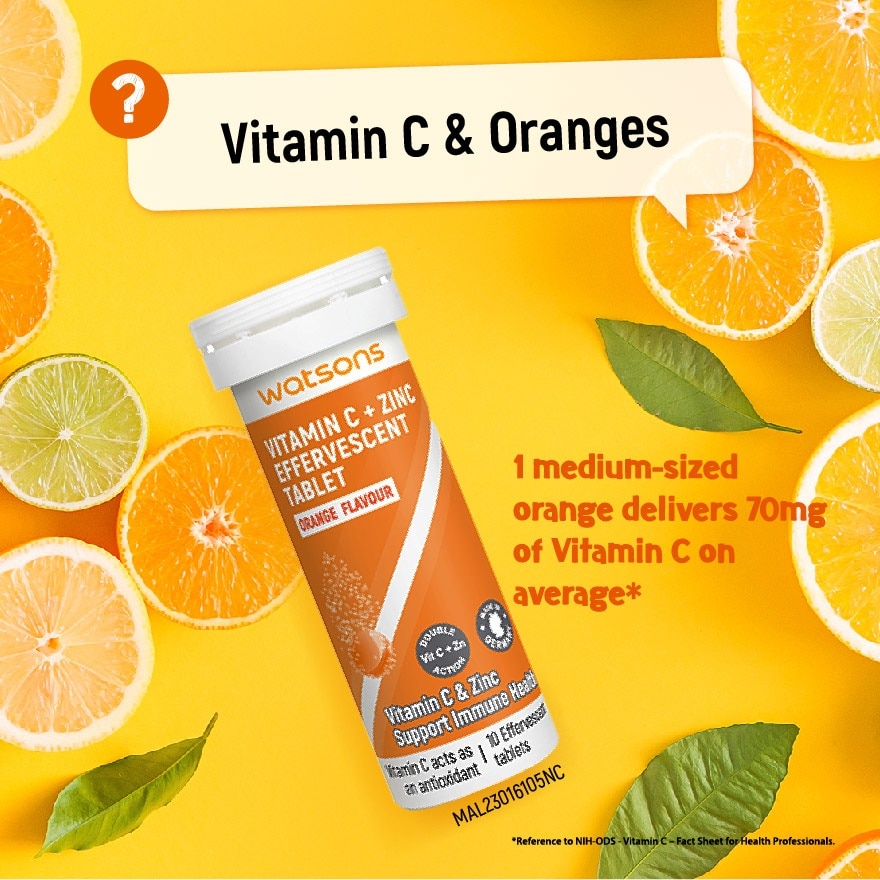 Effervescent Vitamin C + Zinc  10's