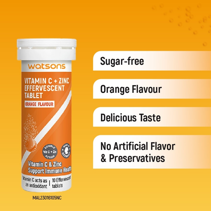 Effervescent Vitamin C + Zinc  10's