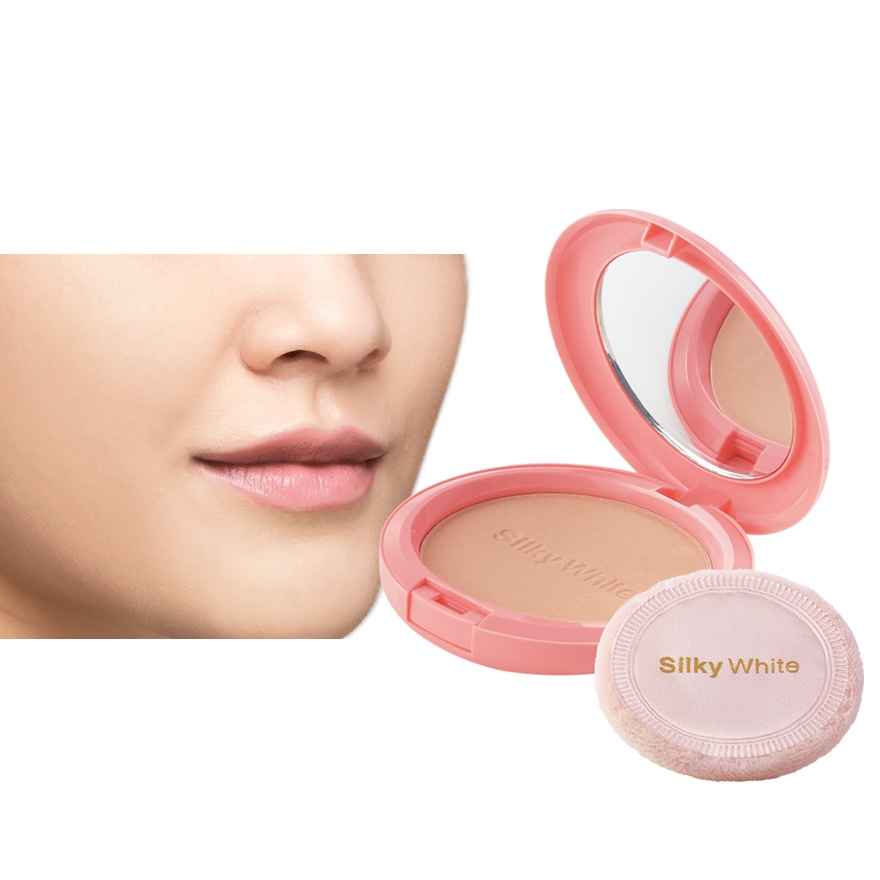 White Pressed Powder Peach Glow image