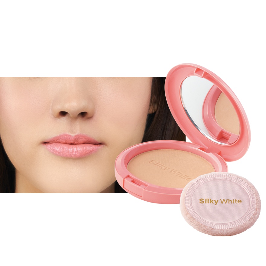 White Pressed Powder Medium Beige image