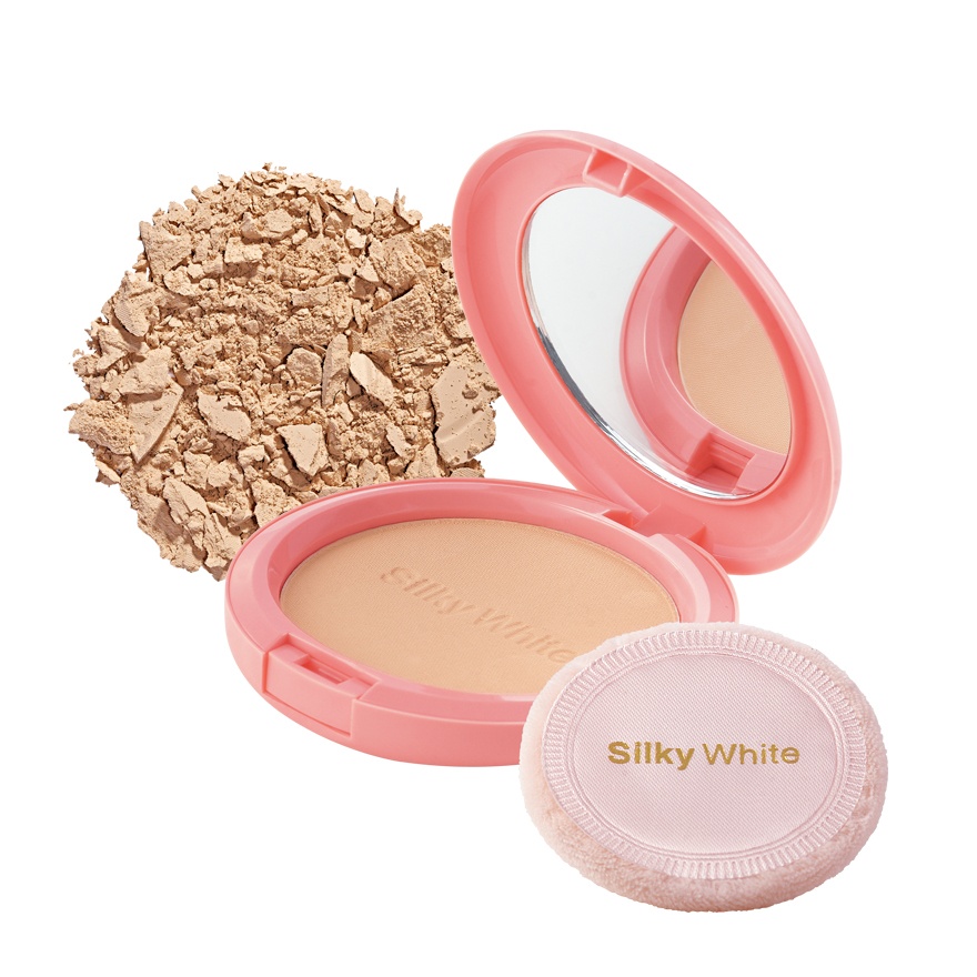 White Pressed Powder Medium Beige image