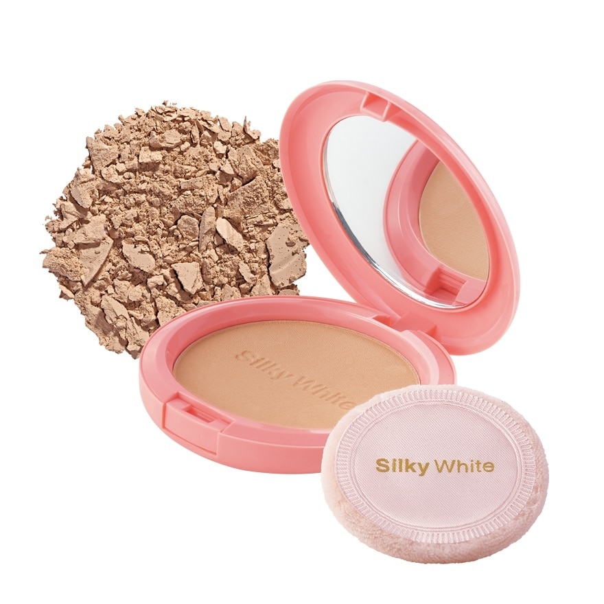 White Pressed Powder Natural Tan