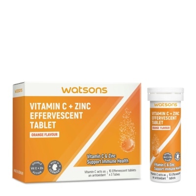 WATSONS Effervescent Vitamin C + Zinc  3 x 10's