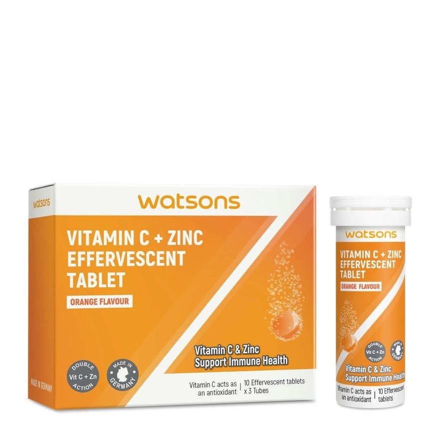 Effervescent Vitamin C + Zinc  3 x 10's