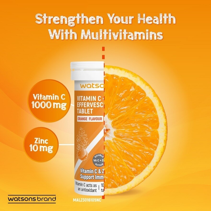 Effervescent Vitamin C + Zinc  6 x 10's