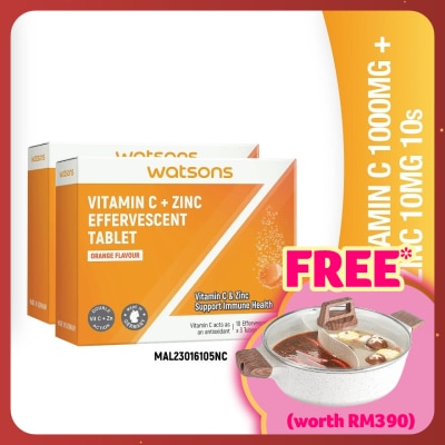 WATSONS Effervescent Vitamin C + Zinc  6 x 10's