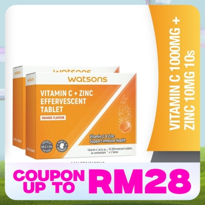 WATSONS Effervescent Vitamin C + Zinc  6 x 10's