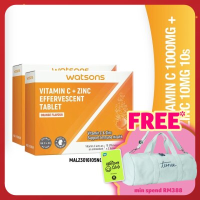 WATSONS Effervescent Vitamin C + Zinc  6 x 10's