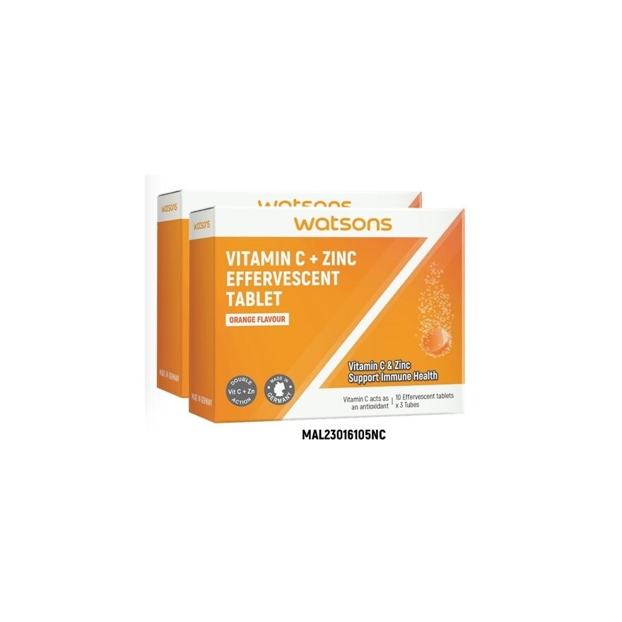 Effervescent Vitamin C + Zinc  6 x 10's