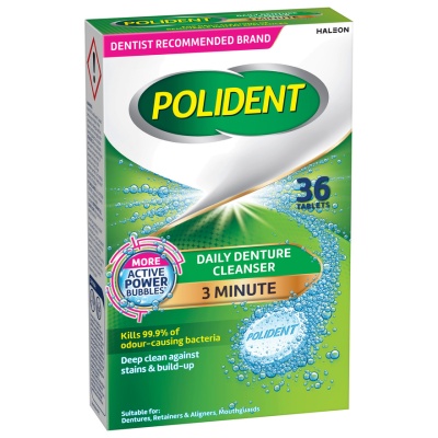 POLIDENT - Daily Denture Cleanser 3Minute 36S image