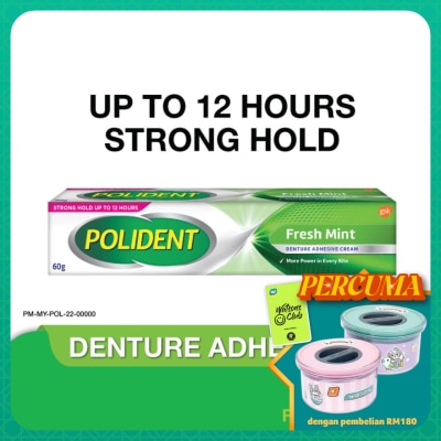 POLIDENT Denture Adhesive Freshmint Paste 60g