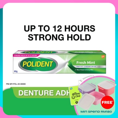POLIDENT Denture Adhesive Freshmint Paste 60g