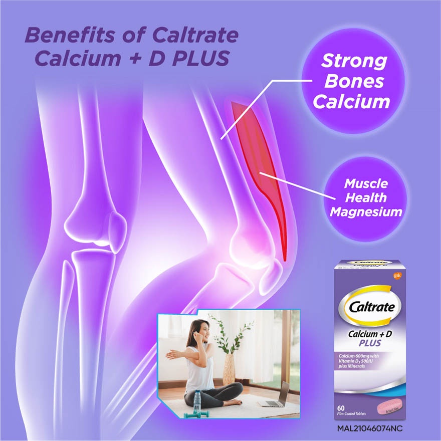 600 Plus Calcium with Vitamin D & Minerals 60s image