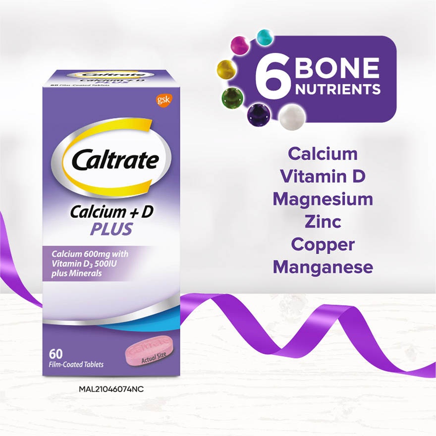 600 Plus Calcium with Vitamin D & Minerals 60s image