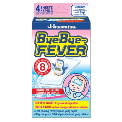 BYE BYE FEVER - Babies 4's - Cooling Gel Sheet image
