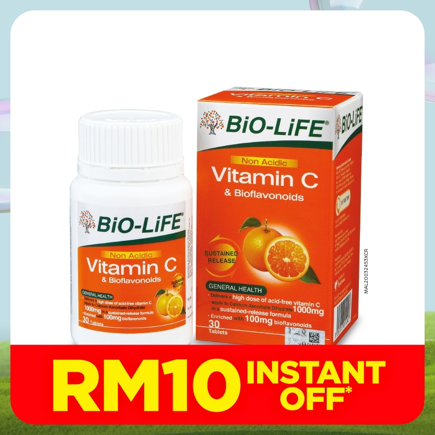 Non Acidic Vitamin C & Bioflavonoids 30's