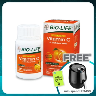 BIO-LIFE Non Acidic Vitamin C & Bioflavonoids 30's