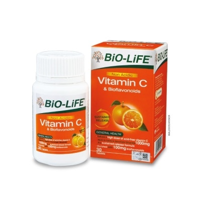 BIO-LIFE Non Acidic Vitamin C & Bioflavonoids 30's