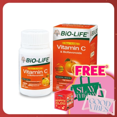 BIO-LIFE Non Acidic Vitamin C & Bioflavonoids 30's