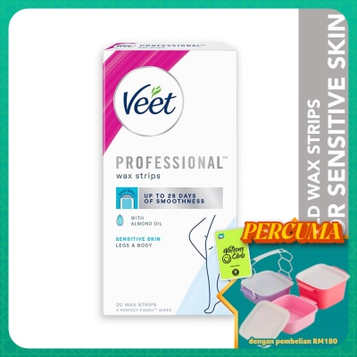 VEET - Wax Strip Leg & Body Sensitive Skin 20s
