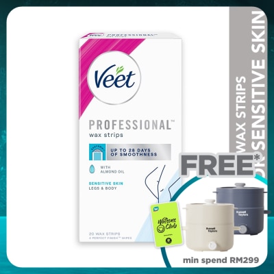 VEET Wax Strip Leg & Body Sensitive Skin 20s