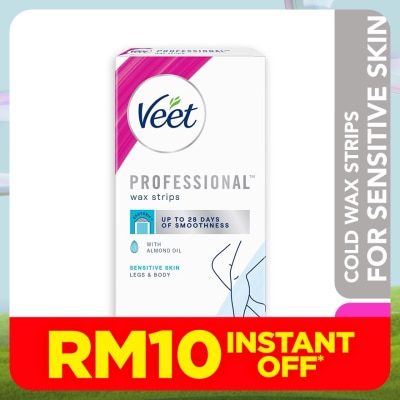 VEET Wax Strip Leg & Body Sensitive Skin 20s