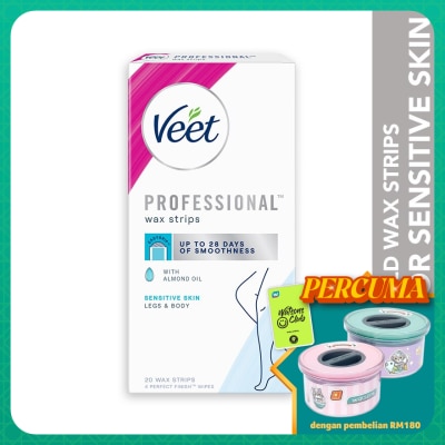 VEET Wax Strip Leg & Body Sensitive Skin 20s
