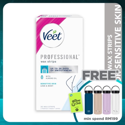 VEET Wax Strip Leg & Body Sensitive Skin 20s
