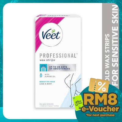 VEET Wax Strip Leg & Body Sensitive Skin 20s