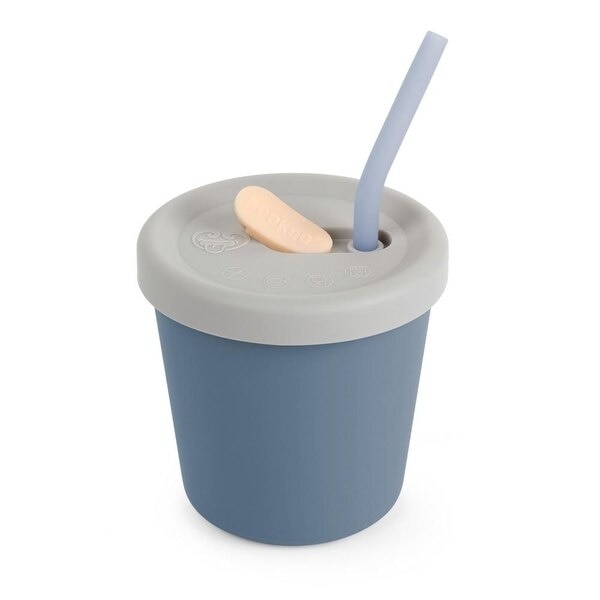 Silicone Sippy Straw Cup (150ml) - Bluestone