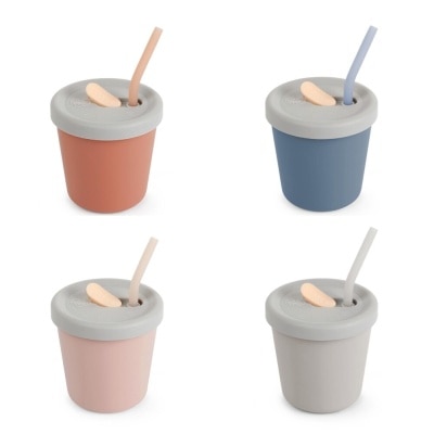 HAAKAA Silicone Sippy Straw Cup (150ml) - Bluestone