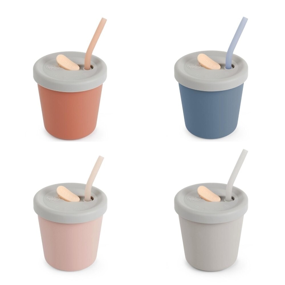 Silicone Sippy Straw Cup (150ml) - Bluestone