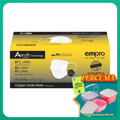 EMPRO - W Series Copper Oxide 4Ply Face Mask 30s