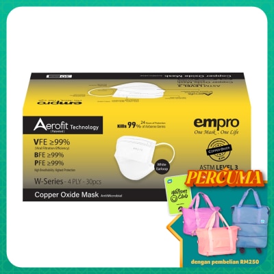 EMPRO - W Series Copper Oxide 4Ply Face Mask 30s