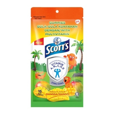 SCOTT'S Multivitamin Gummies Mango Bone, Teeth & Eye 15S