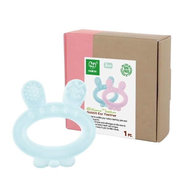 Rabbit Silicone Teether - Blue