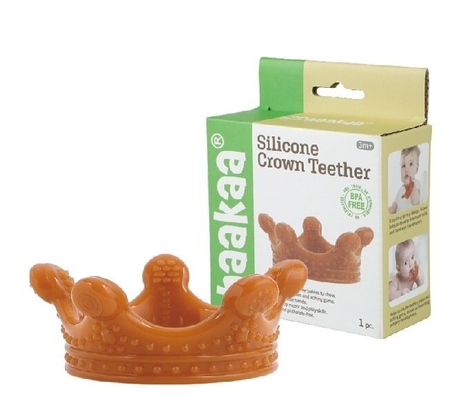 Silicone Crown Teether - Amber