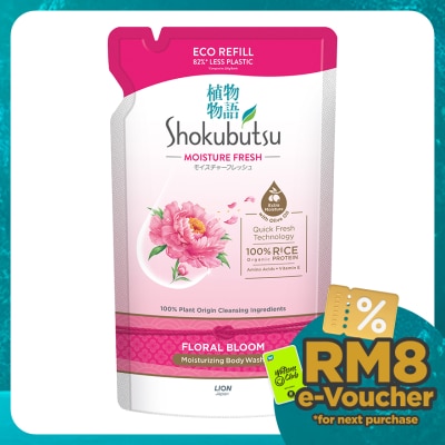 SHOKUBUTSU Body Wash Floral Refill 500g