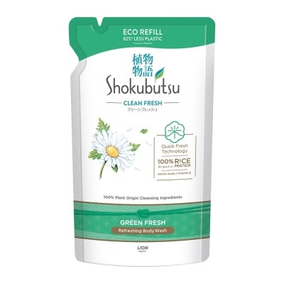 SHOKUBUTSU Body Wash Green  Freshness Refill 500g