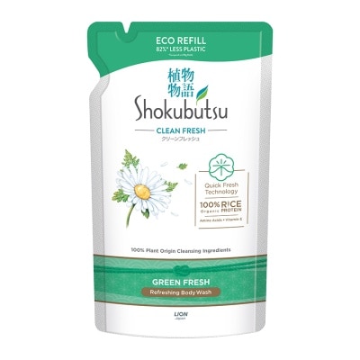 SHOKUBUTSU Body Wash Green Freshness Refill 500g