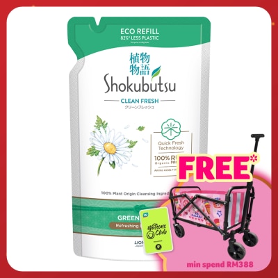 SHOKUBUTSU Body Wash Green Freshness Refill 500g