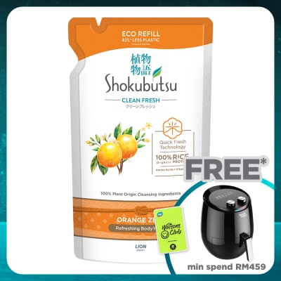 SHOKUBUTSU Body Wash Orange Peel Refill 500g
