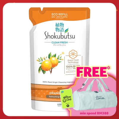 SHOKUBUTSU Body Wash Orange Peel Refill 500g