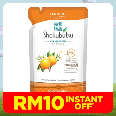 SHOKUBUTSU Body Wash Orange Peel Refill 500g